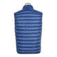 Elegant Sleeveless Blue Down Jacket with Red Lining