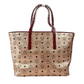 MCM Chamoagne Women's Gold Monogram Visetos Canvas Medium Tote Bag