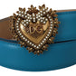Elegant Devotion Heart Buckle Leather Belt