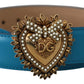 Elegant Devotion Heart Buckle Leather Belt