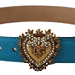 Elegant Devotion Heart Buckle Leather Belt