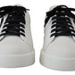 Elegant Two-Tone Leather Sneakers