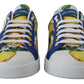 Elegant Multicolor Leather Low Top Sneakers