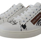 Elegant White Leather Casual Sneakers
