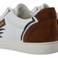 Elegant White Leather Casual Sneakers