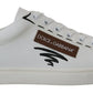 Elegant White Leather Casual Sneakers