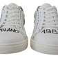 Elegant White Leather Casual Sneakers