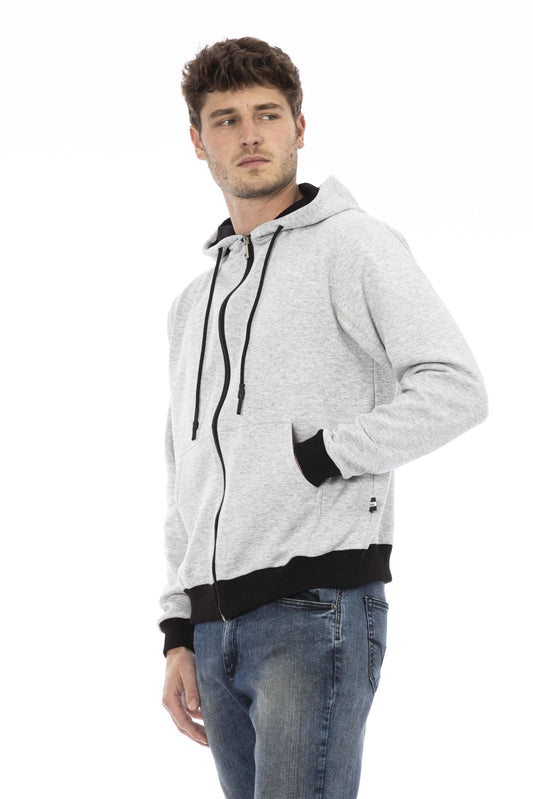 Gray Cotton Men Sweater