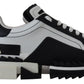 Super King Leather Sneakers - White & Black
