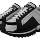 Super King Leather Sneakers - White & Black