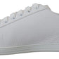 Italian Leather White Low-Top Sneakers
