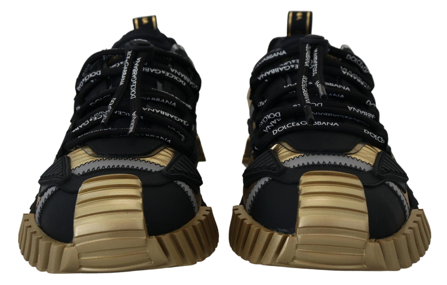 Elegant Black and Gold NS1 Sneakers