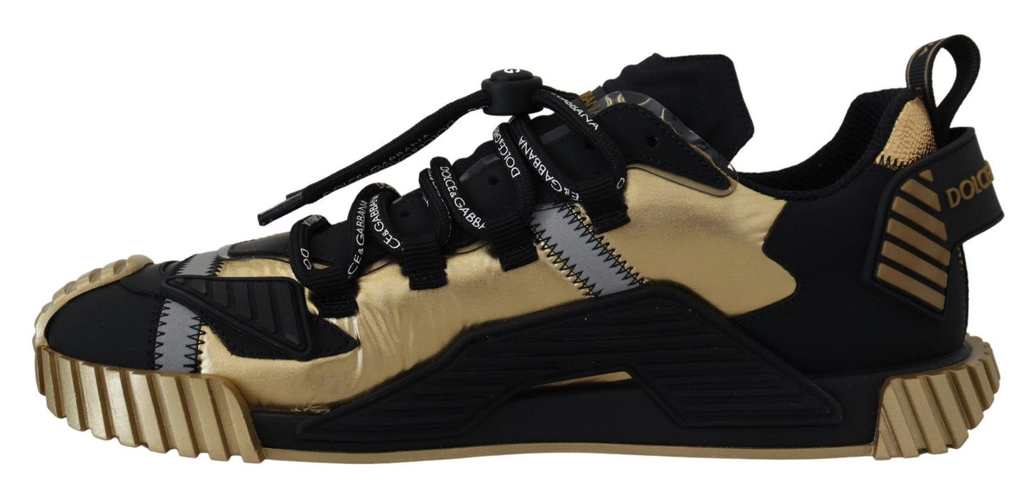 Elegant Black and Gold NS1 Sneakers
