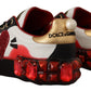 Chic Royal Love Crystal Leather Sneakers