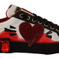 Chic Royal Love Crystal Leather Sneakers