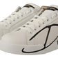 Elegant White Gold Portofino Sneakers