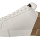 Elegant White Gold Portofino Sneakers