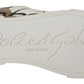 Elegant White Gold Portofino Sneakers
