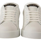 Elegant White Gold Portofino Sneakers