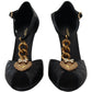 Elegant Gold-Embellished Leather Sandals