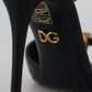 Elegant Gold-Embellished Leather Sandals