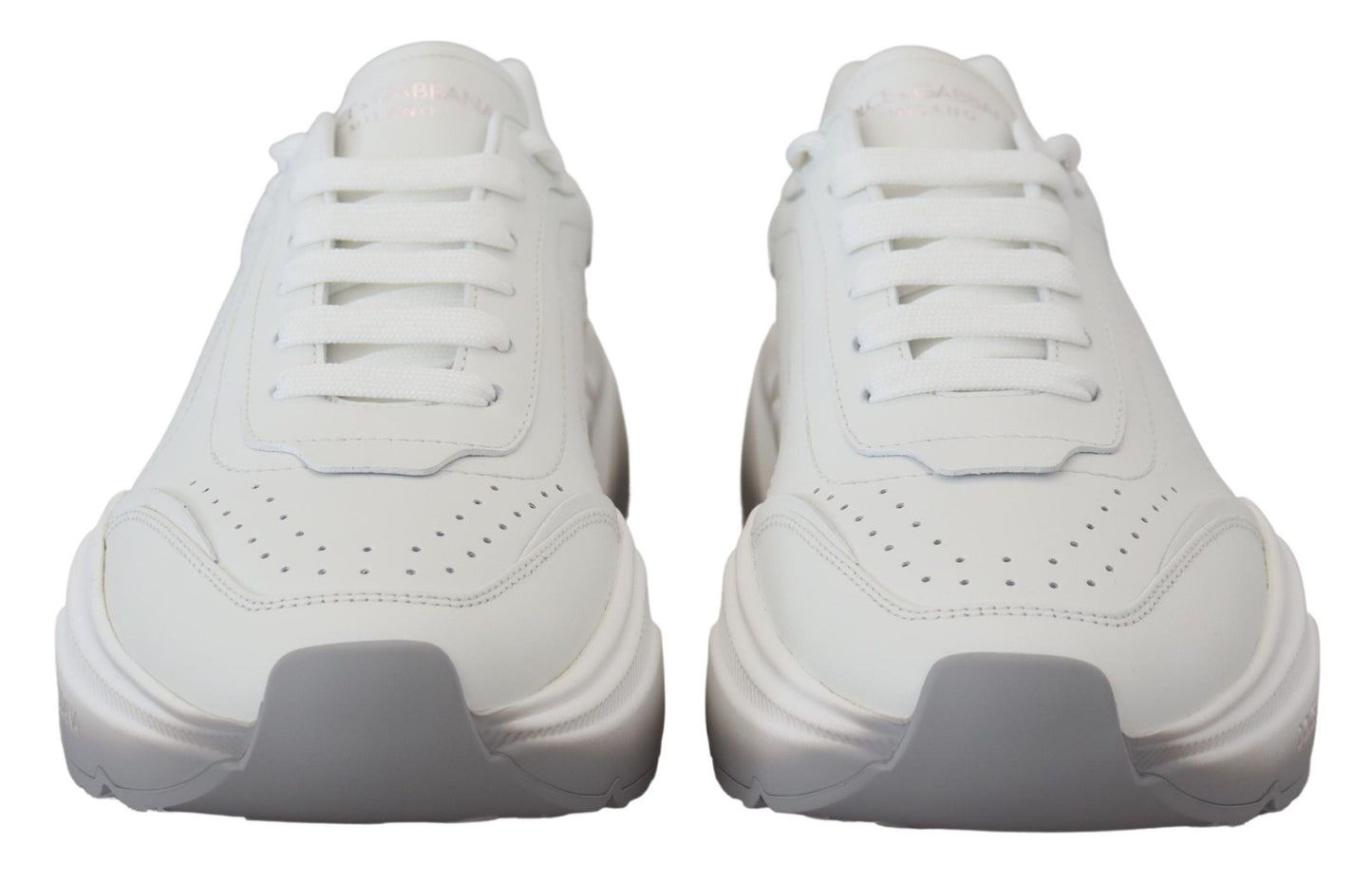 Chic Daymaster Leather Sneakers - Elegant White