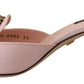 Elegant Pink Silk Slide Sandals
