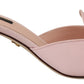 Elegant Pink Silk Slide Sandals