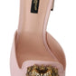 Elegant Pink Silk Slide Sandals