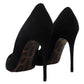 Elegant Black Suede Stiletto Pumps
