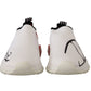 Sleek White Sorrento Sneakers with Red Accents
