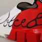 Sleek White Sorrento Sneakers with Red Accents