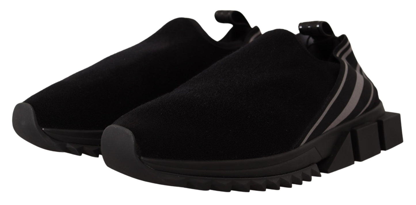 Sleek Black Low Top Sneakers
