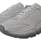 Sleek White Leather DAYMASTER Sneakers