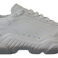 Sleek White Leather DAYMASTER Sneakers