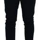 Elegant Blue Cotton Jogging Sweatpants