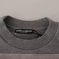 Chic Grey Cotton Heart Tee with Bell Sleeves