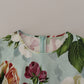 Chic Round Neck Sleeveless Tank with Tropical Rose Print