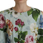Floral Elegance Round Neck Blouse