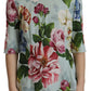 Floral Elegance Round Neck Blouse