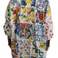 Multicolor Floral Polka Dot Leopard Print Shirt