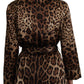 Elegant Leopard Silk Blouse