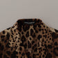 Elegant Leopard Silk Blouse