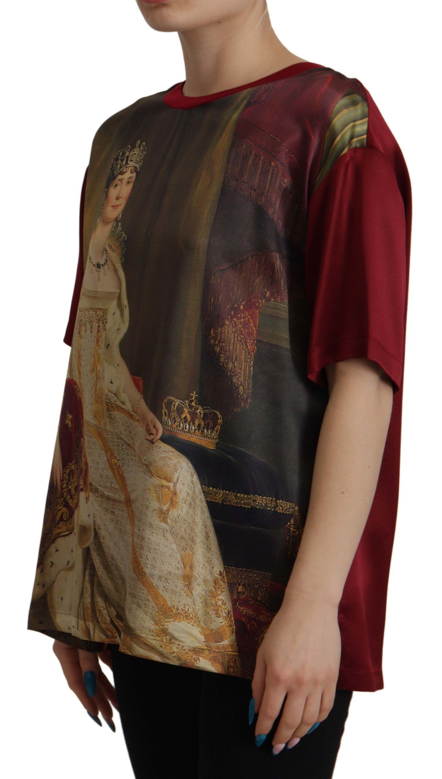 Silk Josephine Bonaparte Print Blouse