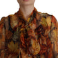 Elegant Silk Ascot Collar Blouse