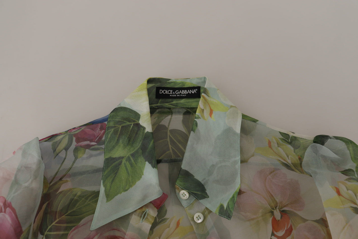 Elegant Silk Floral Blouse Long Sleeves