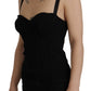 Sleek Black Mesh Sleeveless Corset Top