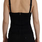 Sleek Black Mesh Sleeveless Corset Top