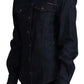 Elegant Blue Cotton Denim Shirt