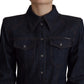 Elegant Blue Cotton Denim Shirt